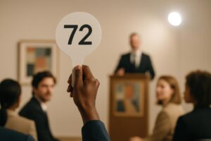 Photo vente aux enchères